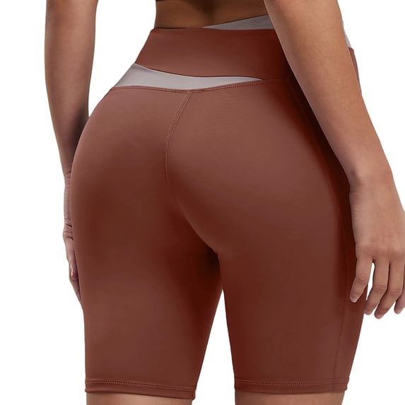 Idoravan Leggings for Women Yoga Leggings Stretchy and Comfortable Skinny Pants Five-Point Pants - Seamless Yoga Pants with High Elasticity - Fitness Running Sports Tight Pants