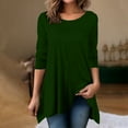 thumbnail image 1 of Idoravan Lightweight Sweaters for Women 2024 Spring Women Casual Full Long Sleeve Casual Loose Tunic Tops Crewneck Sweatshirts Army Green XXL, 1 of 6