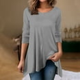 thumbnail image 1 of Idoravan Lightweight Sweaters for Women 2024 Spring Women Casual Full Long Sleeve Casual Loose Tunic Tops Crewneck Sweatshirts Gray XXXXXL, 1 of 6