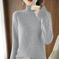 thumbnail image 1 of Idoravan Long Sleeve Shirts for Women,Ladies, Women's Fashion R-Neck Long Sleeve Loose Solid Color Blouse Gray XL, 1 of 7