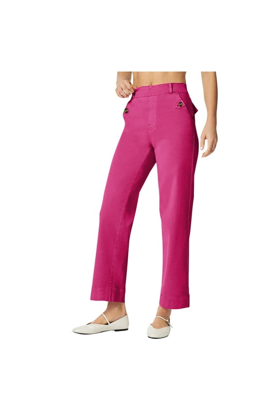 Loose Jeans for Women Clearance Pants For Women Casual Loose Straight Leg Wide Leg Cropped Jeans Pant Pockets Trouser Jeans