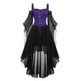 thumbnail image 1 of Idoravan Masquerade dresses for women Women Plus Size Cold Shoulder Sleeve Lace Up Dress XL, 1 of 3