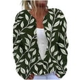 thumbnail image 1 of Idoravan Oversized Cardigan Sweaters for Women Plus Size 5X Women's Casual Printed Knitted Cardigan Button Coat Army Green XXXXXL, 1 of 5