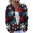 thumbnail image 1 of Idoravan Oversized Cardigan Sweaters for Women Plus Size 5X Women's Christmas Printed Knitted Cardigan Button Coat Multicolor XXXXXL, 1 of 5