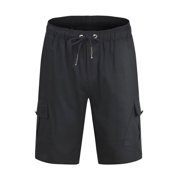 Idoravan Pants for Men Mens Summer Casual Classic Twill Shorts Elastic Sports Pants