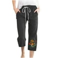thumbnail image 1 of Idoravan Pants for Women with Drawstring Women Printed Elastic Waist DrawstringWith Casual Pockets Full Length Pants, 1 of 4
