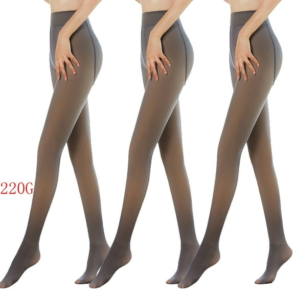 Idoravan Pantyhose for Women Clearance Fashion Women Fake Translucent Warm Fleece Pantyhose Solid Coffee