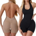 thumbnail image 1 of Idoravan Shapewear Women's Sleeveless Backless Jumpsuit Bodysuit Tummy Control Butt Lifting Shapewear Women Solid Color Beautiful Back Abdomen and Hip Lifting Sling Conjoined Tight Shaping Jumpsuit, 1 of 9
