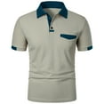 thumbnail image 1 of Idoravan Shirts for Men Big and Tall 3Xl Mens Shirts 3Xl Fashionable Men's Casual Stand Up Collar Solid Color Short Sleeved T-shirt Top, 1 of 3