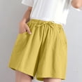 thumbnail image 1 of Idoravan Shorts for Women Clearance Women's Shorts High Waist Linen Loose Casual Thin Wide Leg Linen Shorts, 1 of 8