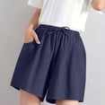 thumbnail image 1 of Idoravan Shorts for Women Clearance Women's Shorts High Waist Linen Loose Casual Thin Wide Leg Linen Shorts, 1 of 6