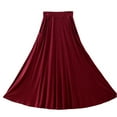 thumbnail image 1 of Idoravan Skirts for Women 2025 Skirt for Women under $10.00 Women's Solid Color Fashionable Large Skirt With Loose Pockets Long Skirt, 1 of 3