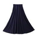 thumbnail image 1 of Idoravan Skirts for Women 2025 Skirt for Women Clearance under $10.00 Women's Solid Color Fashionable Large Skirt With Loose Pockets Long Skirt, 1 of 3