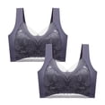 thumbnail image 1 of Idoravan Sports Bras for Women Plus Size Women Lady Lace Gathered Bra Plus Size Sports Bra Underwear Yoga Hollow Out Bra Cup XXXXXL, 1 of 3