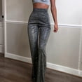 thumbnail image 1 of Idoravan Sports Casual High Waist Straight Leg Women's Wide Leg Pants Loose Draping Pants Sequins Party Clothes, 1 of 9