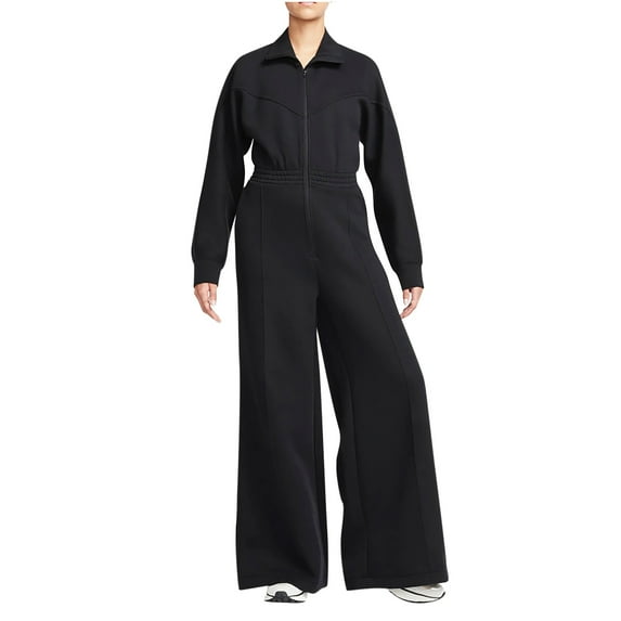 Idoravan Spring Womens Clothes Pants Women Casual Solid Romper Long Playsuit Zipper Sleeveless Long Jumpsuit