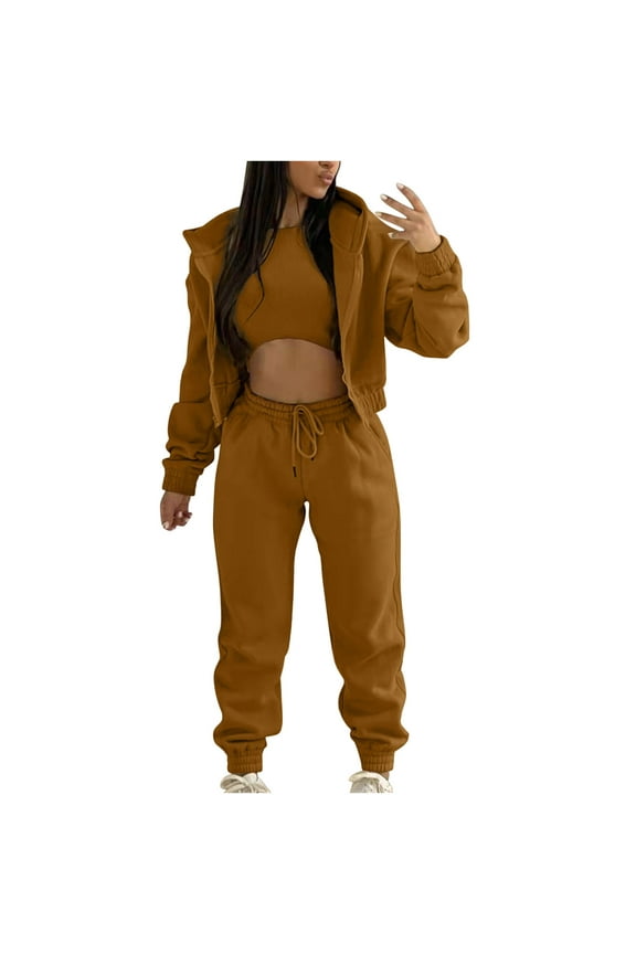 Sweatsuits 2Pcs Sets Womens Sweatsuits Women 2 Piece Outfit Women Casual Color Clothes Sports Suit Long Sleeve Pants Two Piece Set