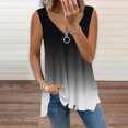thumbnail image 1 of Idoravan Tank Tops for Women Clearance Fashion Women Summer Sleeveless V-Neck Pullover Print Casual Blouse Tops, 1 of 5