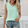 thumbnail image 1 of Idoravan Tank Tops for Women Clearance Women's Fashion Solid Comfortable Loose T-shirt Sleeveless Blouse Casual Tops, 1 of 5