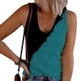 thumbnail image 1 of Idoravan Tank Tops for Women Clearance Women's Summer Fashion V-neck T-Shirt Casual Sleeveless Printing Tank Vest Tops, 1 of 5