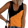 thumbnail image 1 of Idoravan Tank Tops for Women Clearance Women's Summer Fashion V-neck T-Shirt Casual Sleeveless Printing Tank Vest Tops, 1 of 5