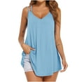 thumbnail image 1 of Idoravan Tank Tops for Women Women's Fashion Solid Color V-neck Comfortable Loose T-shirt Sleeveless Blouse Casual Tops, 1 of 4