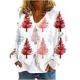 thumbnail image 1 of Idoravan White Cardigan for Women Women's Casual Cardigan Button Christmas Printed Fashion Jacket Top, 1 of 5