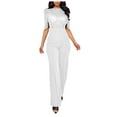 thumbnail image 1 of Idoravan White Jumpsuit Women Casual Women'S Solid Color High-Waisted Sleeveless Off-The-Shoulder Sequin Slim Long Sequin Romper, 1 of 5
