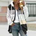 thumbnail image 1 of Idoravan Winter Coats for Women Plus Size Fashion Women's Zipper V-Neck Pullover Tops Long Sleeve Hooded Blouse Sweatshirt, 1 of 5