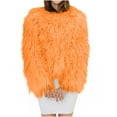 thumbnail image 1 of Idoravan Winter Fur Coats for Women Faux Women's Winter Solid Color Casual Warm Jacket Orange L, 1 of 6