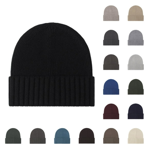 Idoravan Winter Hats for Men Beanies Winter Hats for Men Beanies Head circumference: 54-56 Men's Outdoor Warm Thickened Ear Flap Knit Hat For Cold Weather Winter Ski Cap Hats Coffee