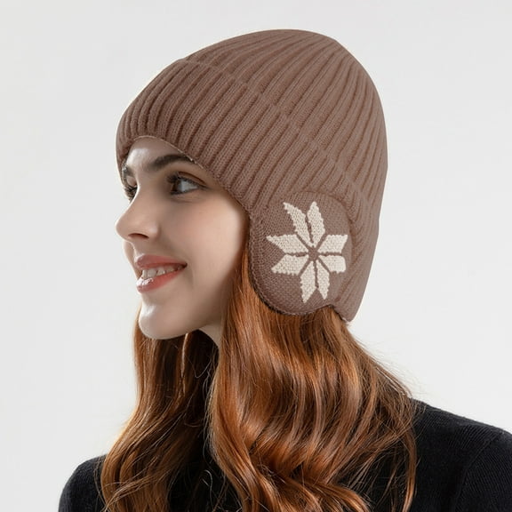 Idoravan Winter Hats for Women Scrub Cap with Buttons Bouffant Hat with Sweatband for Womens and Mens Khaki