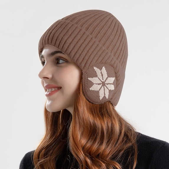 Idoravan Winter Hats for Women Scrub Cap with Buttons Bouffant Hat with Sweatband for Womens and Mens Khaki