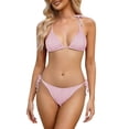 thumbnail image 1 of Idoravan Women'S Bikini Swimsuits Two-Piece Ladies' Casual And Fashionable Solid Color Bikini Lace Up Swimsuit Set, 1 of 6
