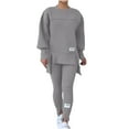 thumbnail image 1 of Idoravan Women'S Loose Casual Sports Sweatshirt Sweatpants Two-Piece Set Women Sweat Suit Hoodie And Leggings Casual And Comfortable Sweatshirt 2 Piece Suit Gray, 1 of 8