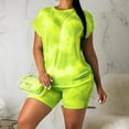 thumbnail image 1 of Idoravan Women Sets Clothing Clearance Fashion Women Summer Lady Split 2 Piece Sports Suit Set Casual Tie-Dyed Suit, 1 of 5