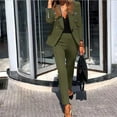 thumbnail image 1 of Idoravan Women Sets Clothing Womens Long Sleeve Solid Suit Pants Casual Elegant Business Suit Sets, 1 of 5