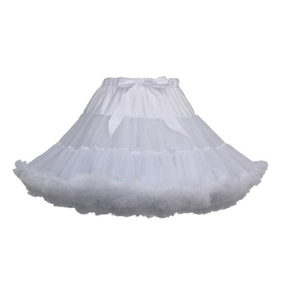 Idoravan Women's Basic Versatile Skirt Clearance Fashion Womens Solid Color Dance Party Dance Ballet Bandage Tutu Skirts