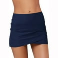 thumbnail image 1 of Idoravan Women's Basic Versatile Skirt Clearance Women Bikini Bottom Tankini Swim Skirt Short Hulip Hem Swimwear Beach Skrit, 1 of 4