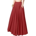 thumbnail image 1 of Idoravan Women's Basic Versatile Skirt Women Fashion High Waist Zip Skirt Rhort Leather Skirt Skirt, 1 of 8