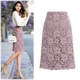 thumbnail image 1 of Idoravan Women's Basic Versatile Skirt Clearance Women Fashion Lace Skirt High Waist Solid Slimming A-Line Buttocks A-line Skirt, 1 of 6
