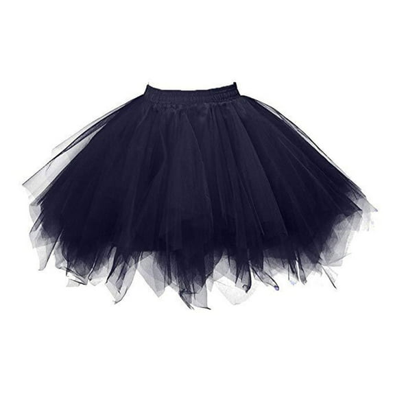 Idoravan Women's Basic Versatile Skirt Clearance Women Mesh Tulle Skirt Princess Elastic Skirt Adult Short Dancing Skirt