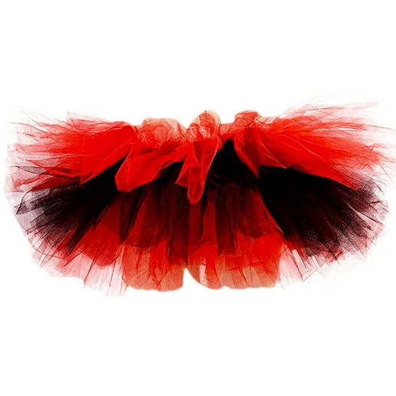 Idoravan Women's Basic Versatile Skirt Clearance Women Mesh Tulle Skirt Princess Elastic Skirt Adult Short Tu Dancing Skirt