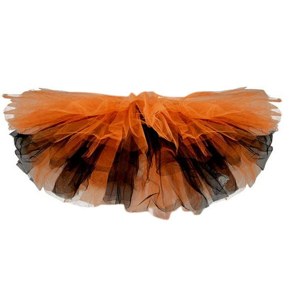 Idoravan Women's Basic Versatile Skirt Clearance Women Mesh Tulle Skirt Princess Elastic Skirt Adult Short Tu Dancing Skirt