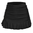 thumbnail image 1 of Idoravan Women's Basic Versatile Skirt Women Skirted Bikini Bottom High Waisted Shirred Bottom Ruffles Swimwear, 1 of 6