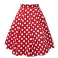thumbnail image 1 of Black and Friday Clothing Sales Idoravan Women's Basic Versatile Skirt Women Vintage Pleated Skirt Polka dot skirt A-line Printed Mid Skirts, 1 of 6