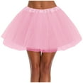 thumbnail image 1 of Black and Friday Clothing Sales Idoravan Women's Basic Versatile Skirt Clearance Womens High Quality Pleated Gauze Short Skirt Adult Dancing Skirt, 1 of 5