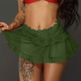 thumbnail image 1 of Idoravan Women's Basic Versatile Skirt Clearance Womens High Waist Solid Color Sexy Mesh Skirt Sexy Lingerie Panties, 1 of 8