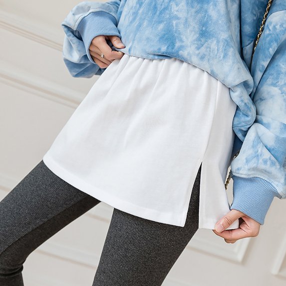 Idoravan Women's Basic Versatile Skirt Clearance Womens Layered Tiered Sheer Shirt Extender Extender Half Slip Plus Size Skirt