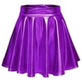 thumbnail image 1 of Idoravan Women's Basic Versatile Skirt Womens Nightclub Skirt Performance Pleated Metal Folding Mini Skirt, 1 of 7